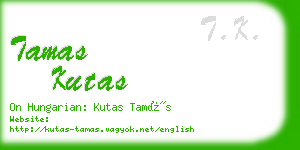 tamas kutas business card